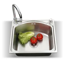 A1 304 из нержавеющей стали большой емкости кухонный одного groove кисть поверхность устойчивые к царапинам раковина wx4181046