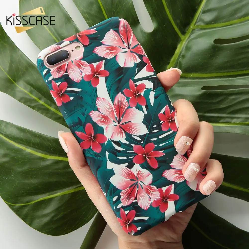 

KISSCASE leaves Flower Case For Samsung Galaxy S9 S8 Plus A7 2018 A9 2018 A5 2017 J5 2017 J8 2017 Edge Case S7 J8 Plus 2018 Capa