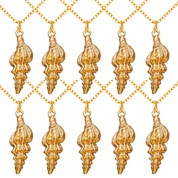 

10pcs/LotShell Choker Necklace Conch Shell Pendant Necklaces Boho Scallop Shell Necklaces Hawaii Charm Beach Jewelry 2019 New