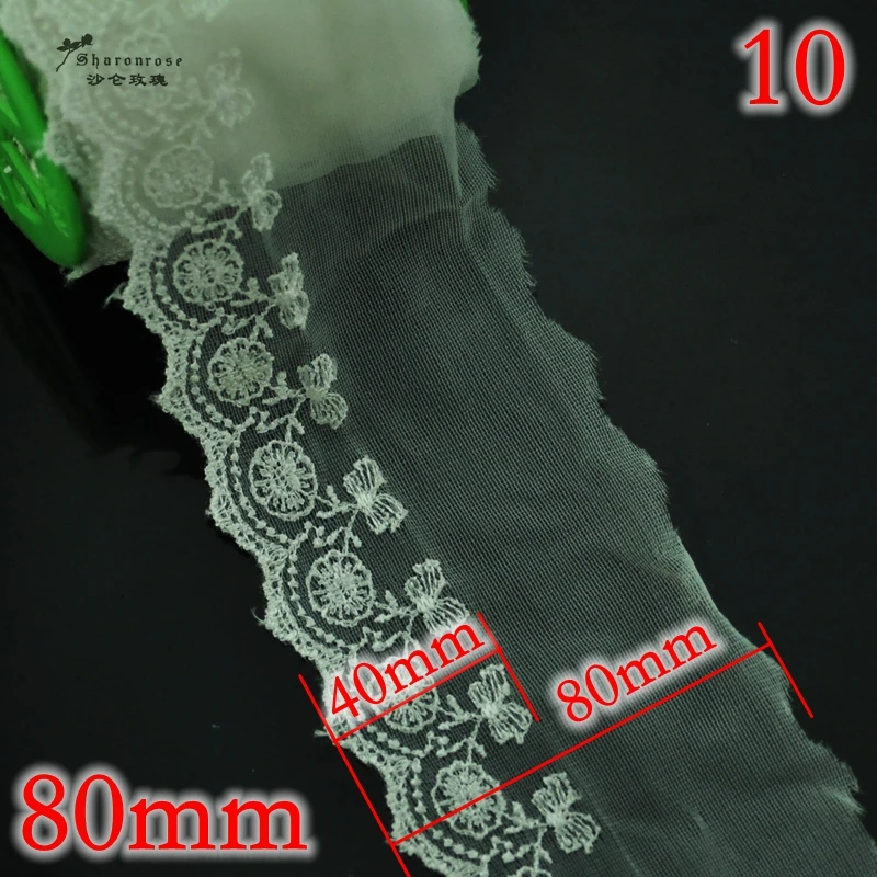 3 м/лот тесемка шнурка полиэфира вышитые Чистая кружевная отделка для шитья одежды/скрапбукинга/Свадебные вечерние украшения
