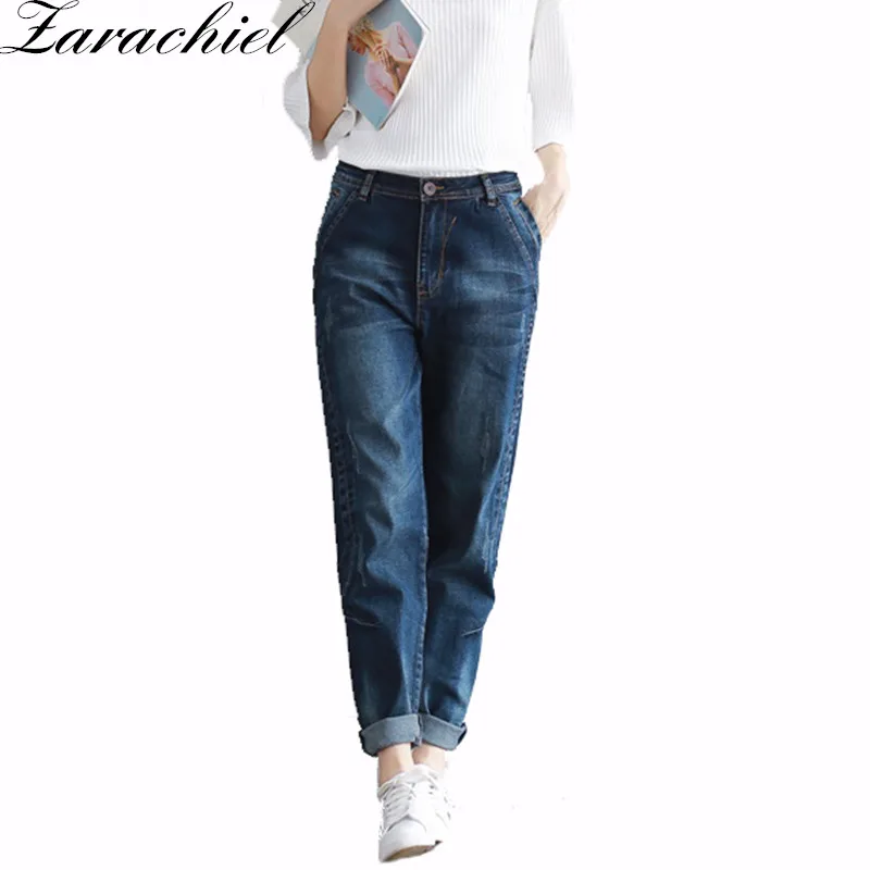 Zarachiel Cotton Jeans Harem Pants Trouser Autumn Women