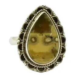 Lovegem подлинное кольцо из яшмы 925 стерлингового серебра, размер: 6,75, AR3038