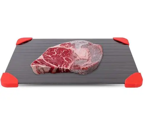 Promotion price Fast Defrosting Tray Plate Frozen Safe Aluminum Defrost Meat Defrost Tray Thaw 23*16.5cm Dropshipping