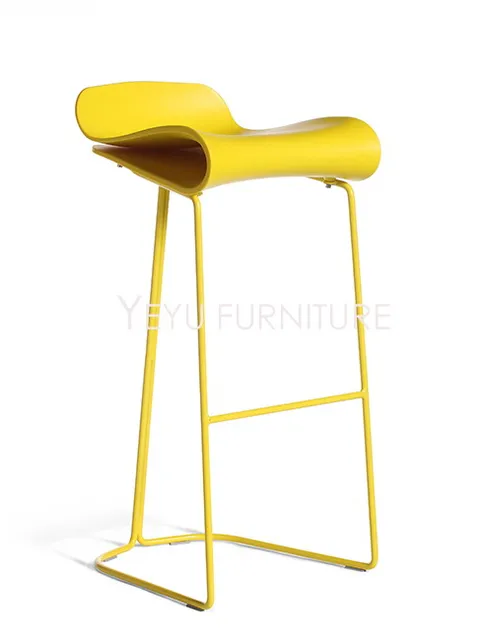 modern design plastic and metal steel base loft style counter stool fashion design base