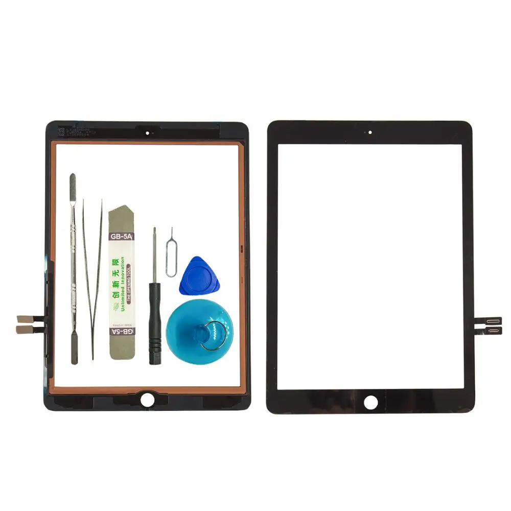 for iPad 6 6th Gen 2018 Touch Screen Digitizer with Tempered Film Replacement QC