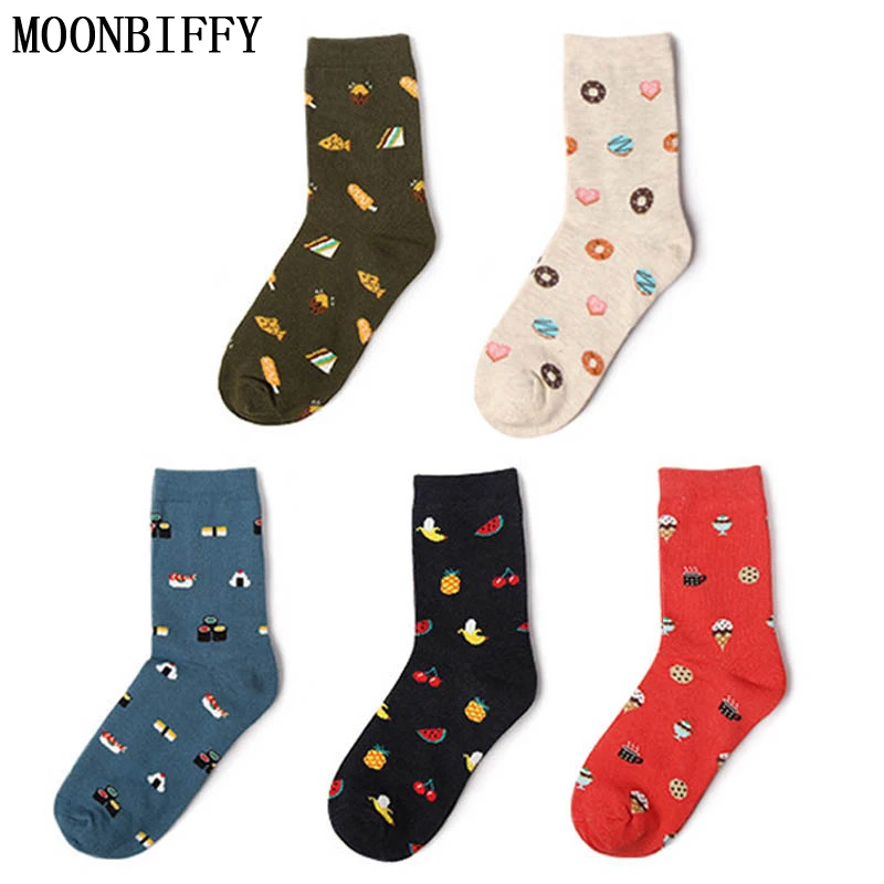

New Style Women's Socks Funny 3D Print Art Socks Unisex Women Men Harajuku Cotton Fruit Socks