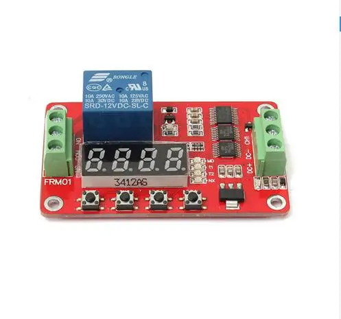 

High Quality Newest 12V DC Multifunction Self-lock Relay PLC Cycle Timer Module Delay Time Switch Cyclic delay timing