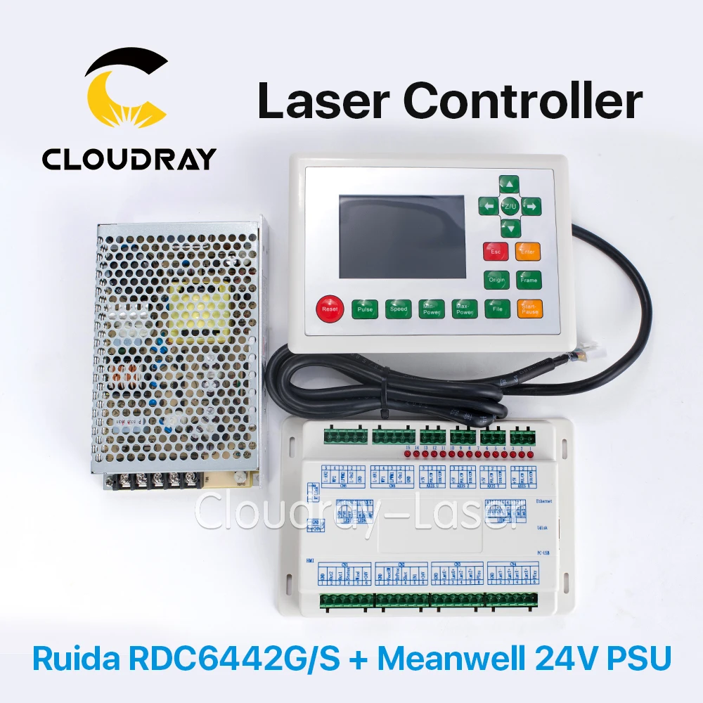 Cloudray Ruida RDC6442G DSP Controller Meanwell 24V 3 2A 75W Switching Power Supply for Co2 Laser