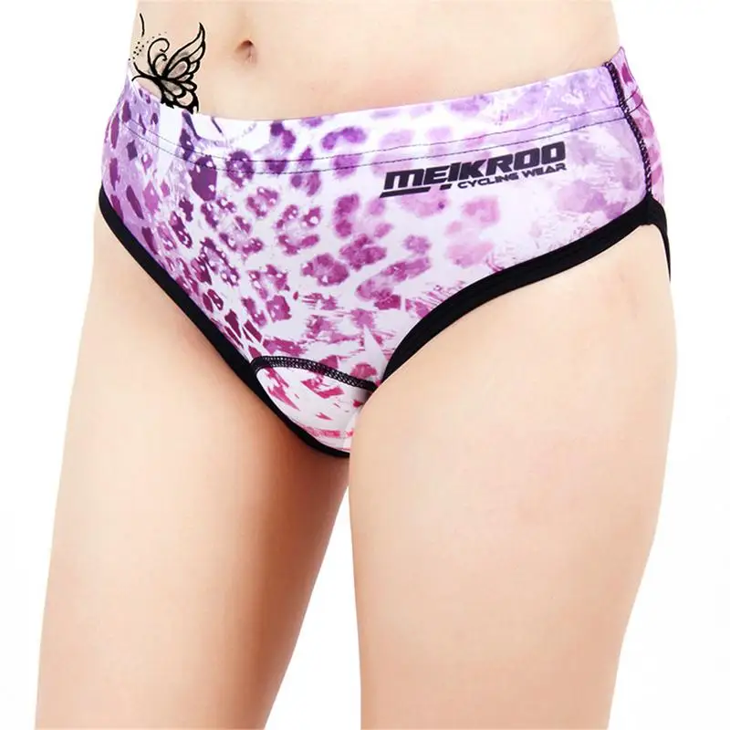 

2018 New Bicycle Underwear Mountain Bike Shorts Cycling Sports Underwear Snow Leopard Pink Compression Tights Shorts