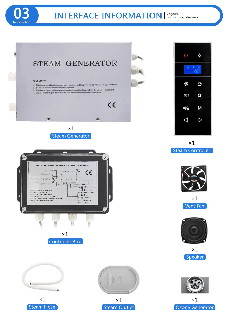AC 220 В источник питания 3 кВт влажная Паровая сауна ванна спа генератор для ванной душ и сауна комната Bluetooth ЖК-экран дисплей