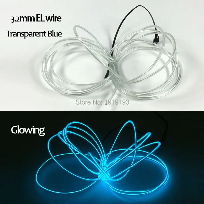 10 цветов на выбор Светодиодная лента неоновый свет гибкий провод 3 2 мм 1-25 м EL