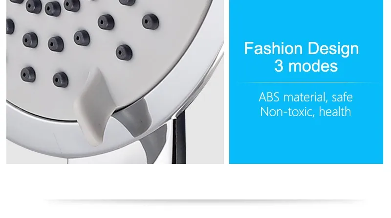 Hand Shower Head,3 Function Chuveiro Douchekop,Mist Showerheads,Multi-Function Three Water Round Handheld Shower Sprayer (9)