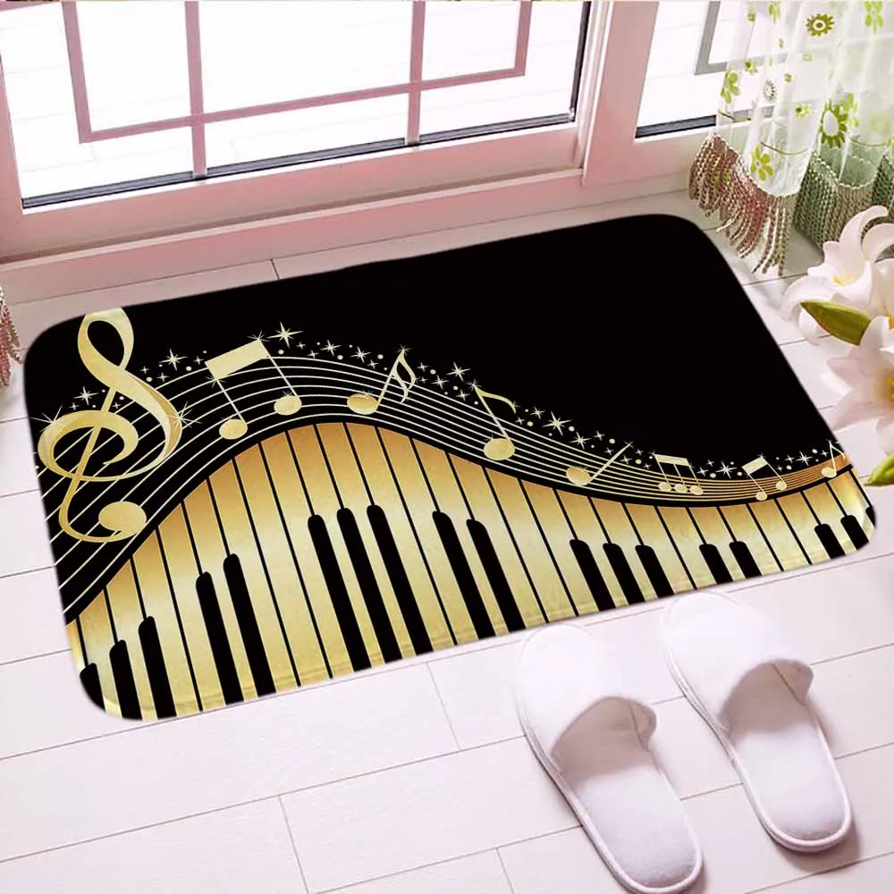 PERSONALISED PRINTED FLOOR ENTRANCE DOORMAT WAVE DESIGN HOME 40 X 60 CM ANY TEXT