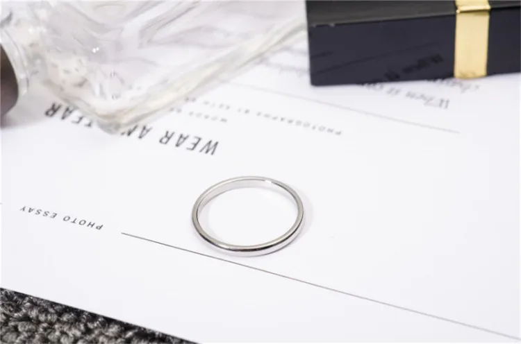 YUN RUO Брендовое гладкое кольцо для женщин и мужчин, свадебное розовое золото, серебро, цвет 316L, нержавеющая сталь, полированное, высокое качество, не выцветает