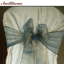 100 шт. Председатель Обложка створки для свадьбы темно-зеленый пояс-кушак из органзы