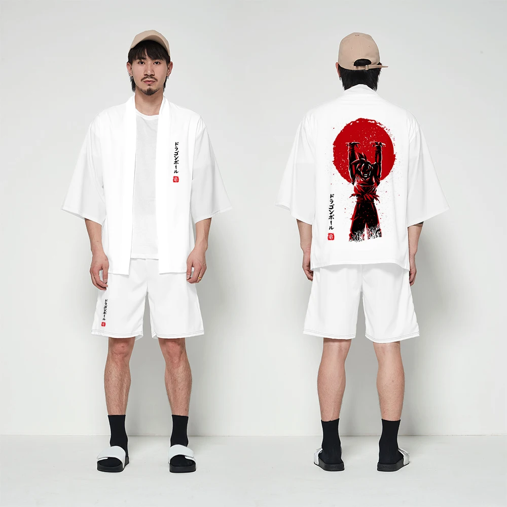 

Anime Dragon Ball 3D Print Kimono Shirt Men Japanese Kimono Cardigan Samurai Costume Clothing Kimono Jacket Mens Yukata Haori
