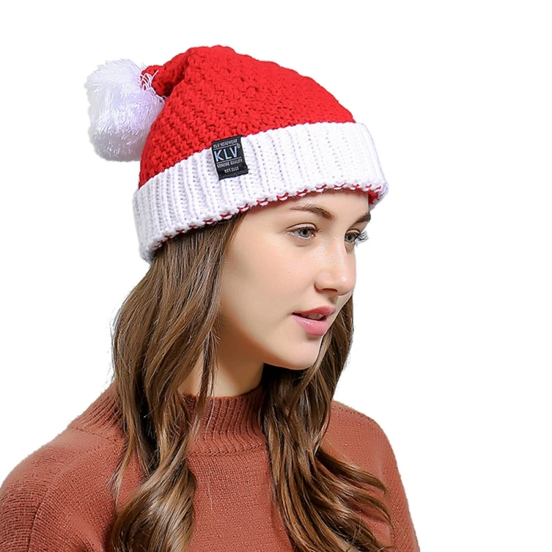 Outdoor Sports Running Cap Winter Santa Claus Knitted Wool Hat Halloween Creative Gift Wool Hat Running Cap for Xmas Holiday
