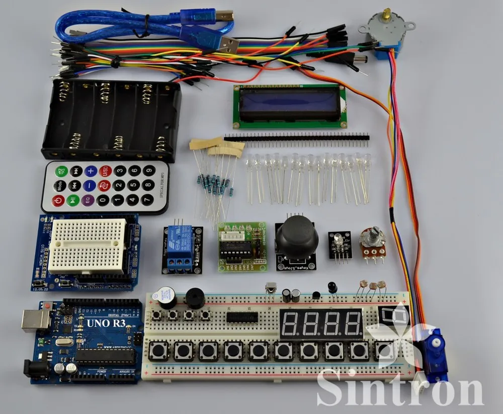 [Sintron] Master Kit + UNO R3 Board + PDF Files For Arduino AVR learner WBQ 