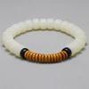 Blanco Natural semilla Bodhi, cáscara de coco, Oliva tuerca el budismo tibetano Mala perlas pulsera de las mujeres oración y meditación Yoga de la joyería de los hombres ► Foto 1/6
