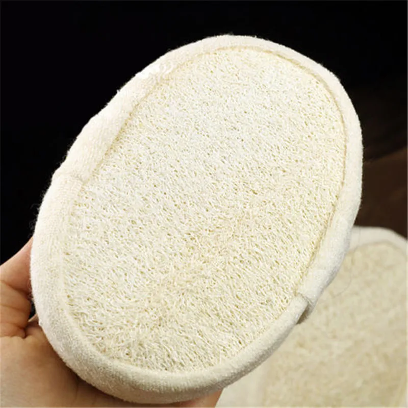1 шт. натуральный Luffa Loofa губка для душа Спа-массажер для тела отшелушивающий коврик для мытья