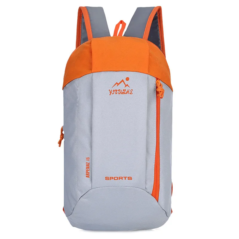 Открытый походный альпинистский дорожный спортивный рюкзак Водонепроницаемый Регулируемый ремень походный рюкзак школьный студенческий походный рюкзак - Цвет: Gray Orange