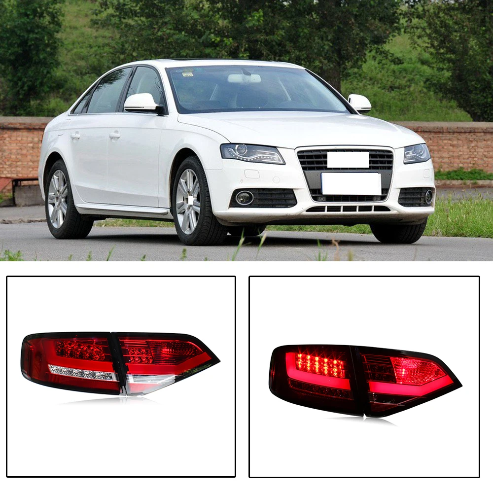 

CAPQX 4pcs/Set For Audi A4L 2009-2012 LED Rear Light Tail Light Assembly Brake Taillight Stop Praking Lamp Turn Signal Light