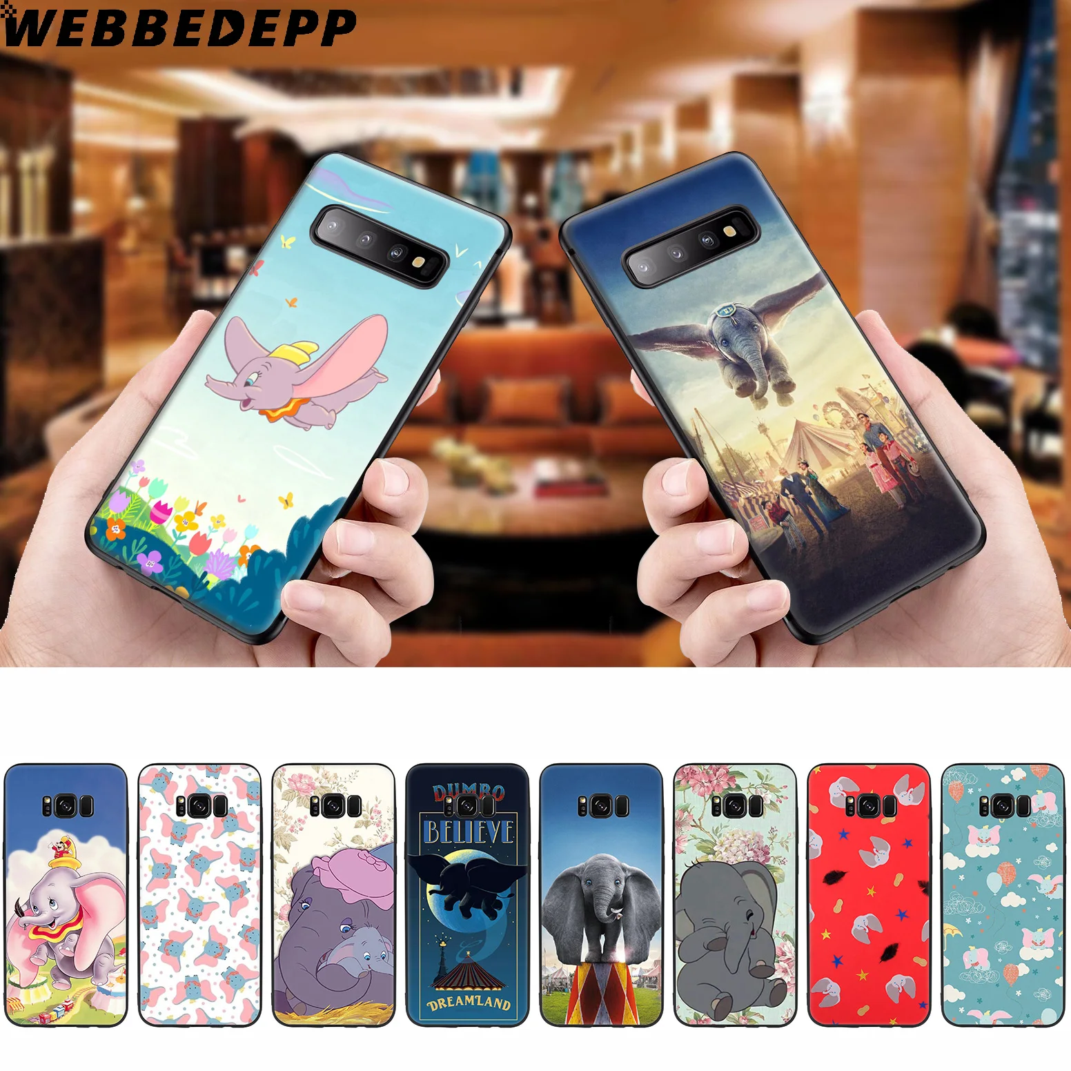 WEBBEDEPP Dumbo Movie Soft Case for Samsung Galaxy S10 S10e S9 S8 Plus S7 S6 Edge &amp J6 2018 Note 10 9 8 |