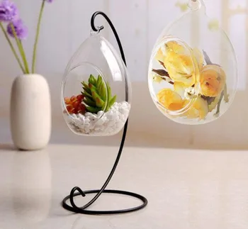 

Hanging Glass Vase Ellipse Hanging Terrarium Glass Vase Ball Indoor Home Decor