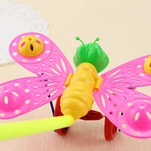 Необычные пчела руки толкатель колокольчик Стрекоза детский сад детские игрушки один стержень ручной толкатель игрушка животное пластик