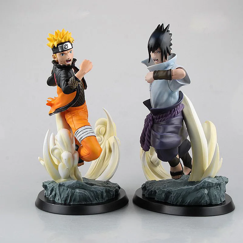 

HKXZM Anime 27CM TSUME Naruto Uzumaki sasuke uchiha Naruto Limited Edition Statue PVC Figure Resin Model Toy Gift Collection