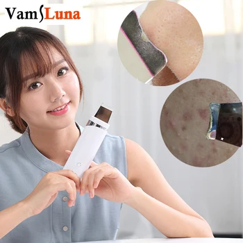 

VamsLuna Rechargeable Ultrasonic Skin Scrubber Deep Pore Cleansing Blackhead Acne Peeling Shovel Skin Rejuvenation Device