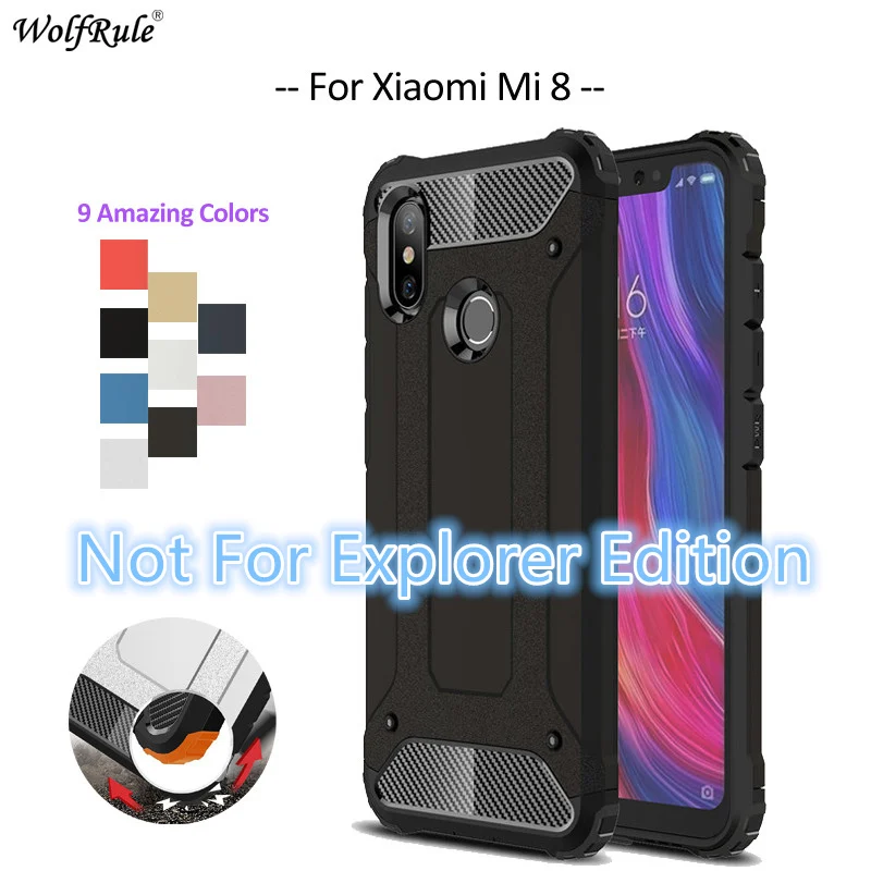 Чехол для Xiaomi Mi 8 чехлы из ТПУ и поликарбоната подходит Mi8 армированный чехол