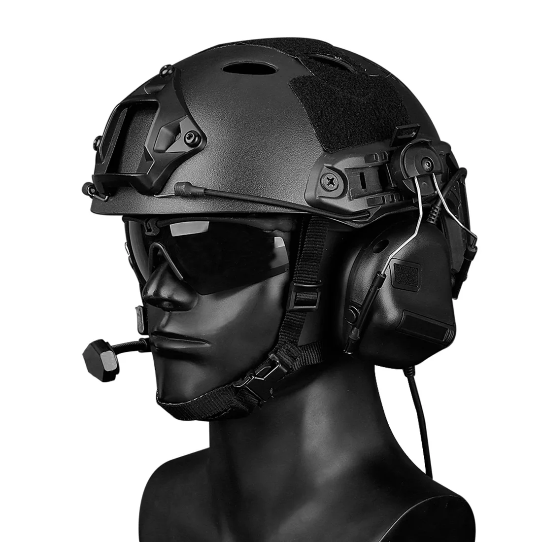 Fone de Ouvido Gen.5 tipo Capacete Caça Tático Comunicação Cancelamento Ruído Fones Som Captador Redução Wst 24 Esporte e Lazer