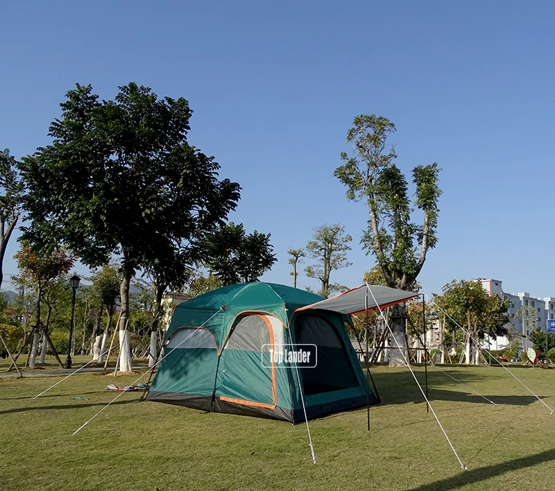 4-6 человек большие семейные палатки для кемпинга Водонепроницаемые двухслойные вечерние палатки для улицы с двумя спальнями ветрозащитные 4 сезона пляжные палатки