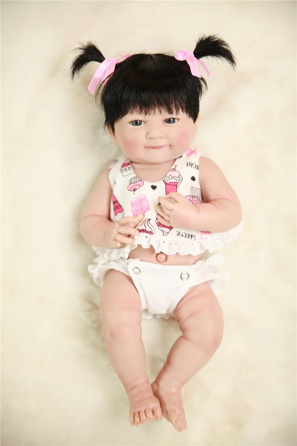 Buy Popular Realistic paste wig Newborn Doll 14" 35cm