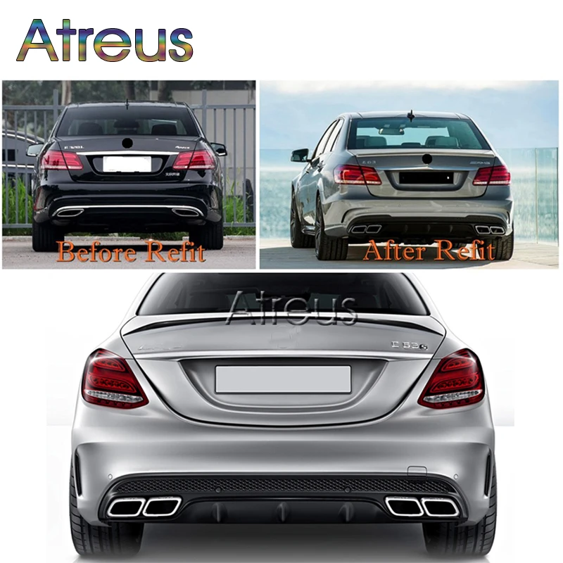 

1Set Car Exhaust Tailpipe Exhaust Muffler Pipe Tip For Mercedes BENZ W205 C63 Accessories 2012 2013 2014 2015 New Car Styling
