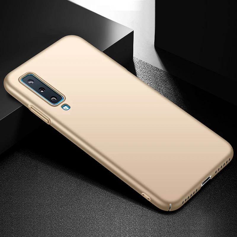 YonLinTan Coque чехол для samsung galaxy A7 A 7 A750 Жесткий ПК на роскошный простой, матовый Защитная задняя панель для телефона Etui