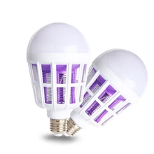 220 В лампа от комаров 2 в 1 E27 светодиодный 15 Вт Электрический ловушка ошибка Zapper 3 режима ночник