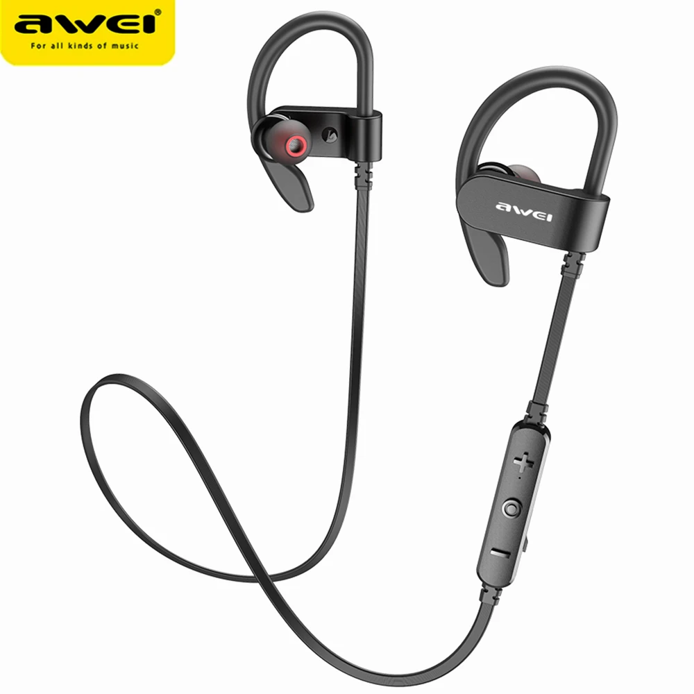 

AWEI WT50 Sport Wireless Bluetooth Earphones 3D Ear-hook IPX4 Waterproof Long Battery Noise Reduction HiFi Stereo Headset