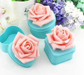 

10pcs Sky Blue PE Rose Flower Candy Chocolate Spte Box For Wedding Party Birthday Baby Shower Favors Gifts