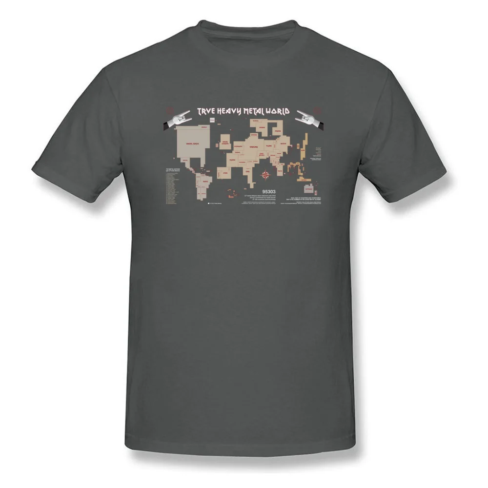 Tops Tees True Heavy Metal World Map ostern Day Short Sleeve Pure Cotton Crewneck Men T Shirt Summer Sweatshirts Prevailing True Heavy Metal World Map carbon
