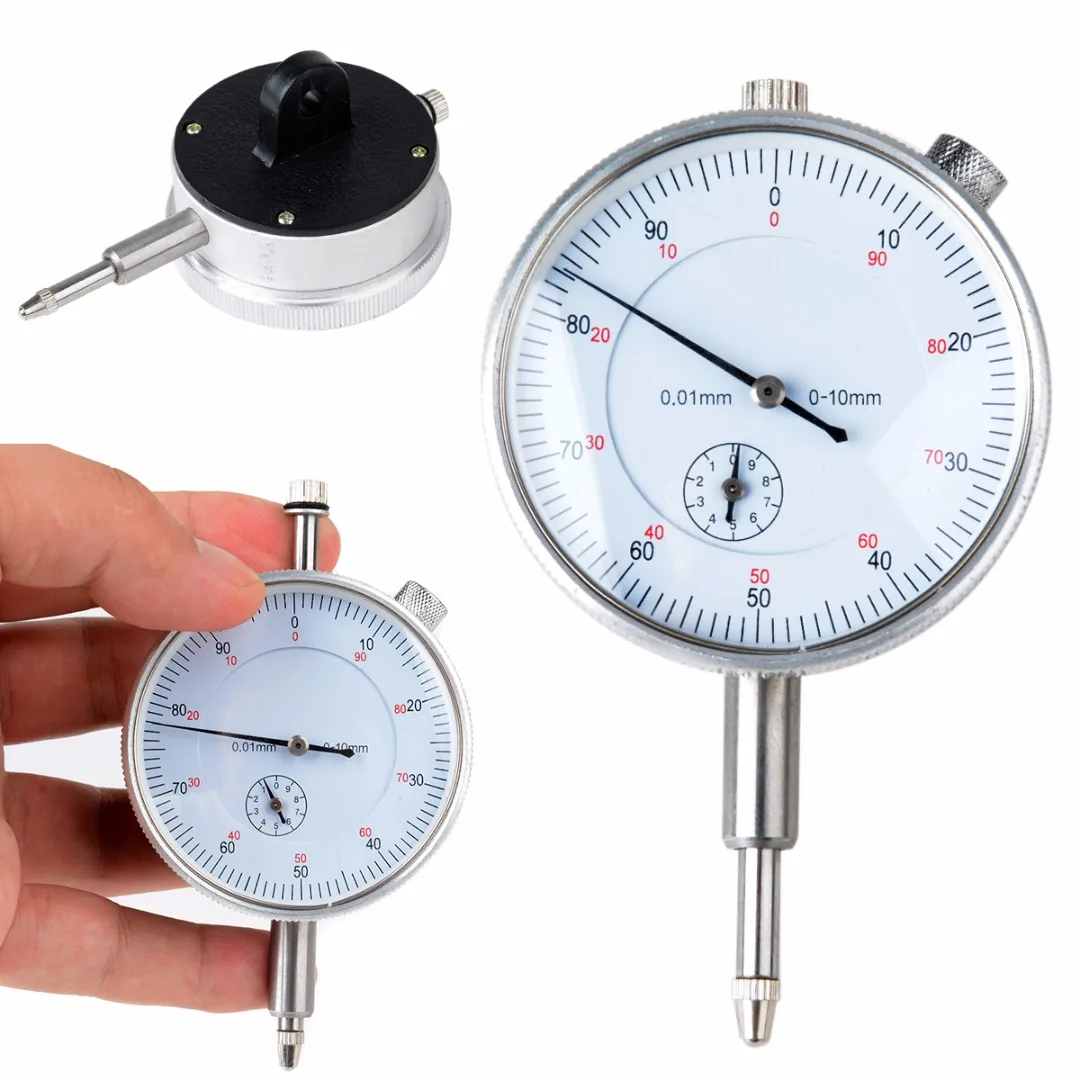 Dial Indicator 0-10mm/0.01mm Dial Accuracy Indicator Gauge Micrometer Precision Measurement Instrument Tools