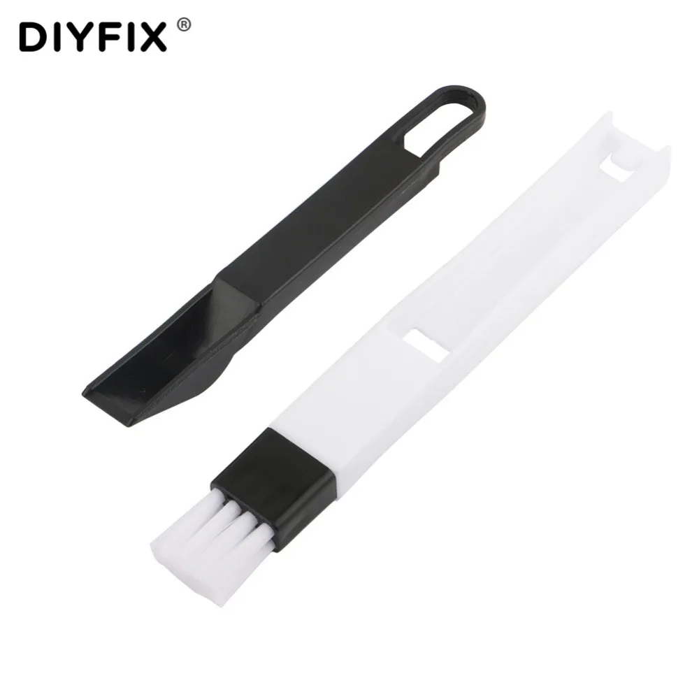 DIYFIX щетка для чистки пыли с совком складная нейлоновая щетка для чистки многофункциональная для клавиатуры Nook PCB Ремонт набор инструментов для уборки