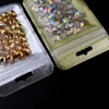 100pcs Gold Silver Plastic Non-woven  7.5*11cm Fabric  Zip Lock Self-Sealing Bag USB Cable Jewelry Packaging Storage Pouches 5