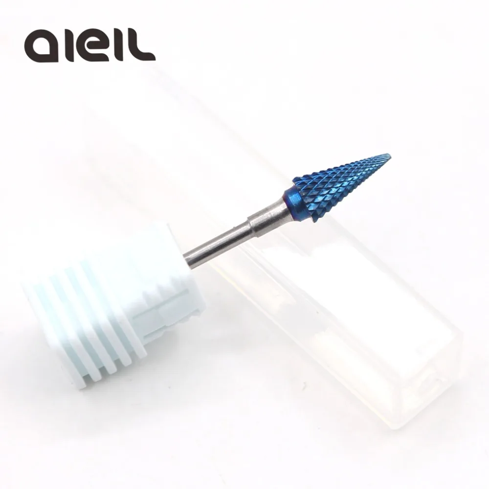 

Blue Tungsten Carbide Burr Coating Nail Drill Bits Blue Coating Milling Cutters For Manicure Machine Drill Bits for Nail Drill