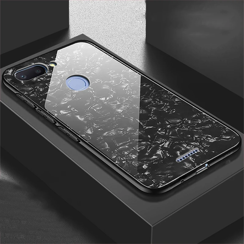 For-Xiaomi-Redmi-6A-Case-Luxury-Tempered-Glass-Hard-Back-Cover-Soft-Frame-Shockproof-Phone-Skin47