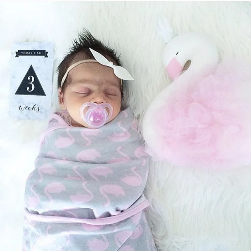 Quarto com Cama de Bebê Dormindo Travesseiro Coroa Cisne Gaze Almofada Bebê Acompanhar Boneca Dormir Fotografia Adereços Crianças Brinquedos 30 cm 4 Cheap Travesseiro
