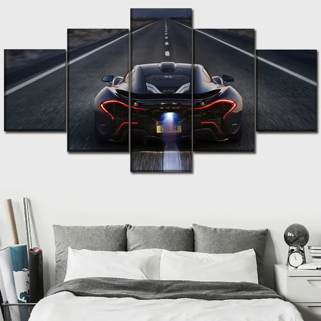 framework canvas wall paintings mclaren p1 vehicles prints piece decorative artwork poster mouse zoom