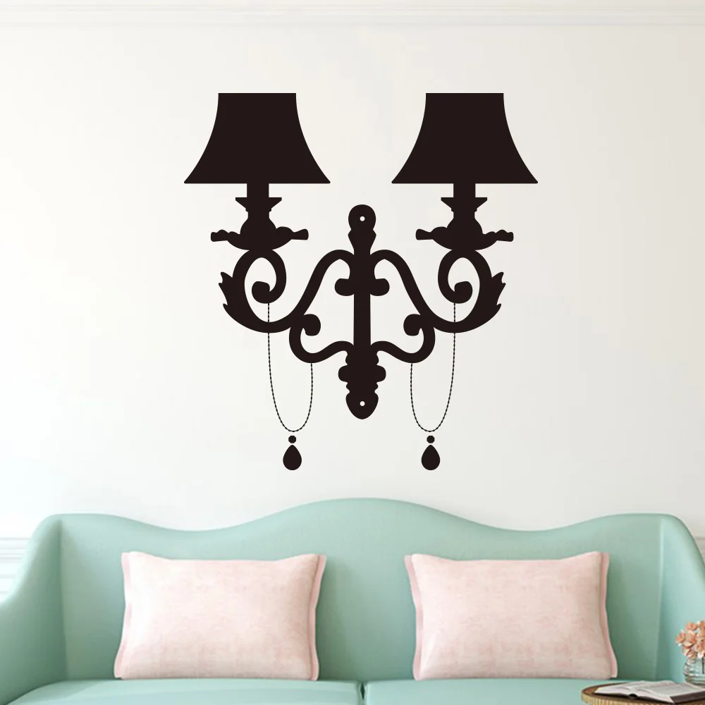 

Nordic Art Bedside Lamp Modern Wall Sticker for Home window glass Decoration Bedroom decor Background Wallstickers Decal mural