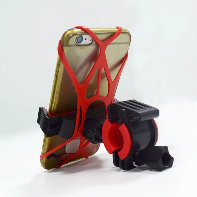 

Bike Handlebar Plastic Cycling Phone Holder Mount Bicycle Computer Mount Pop Socket Road Bicycle GPS Support 75G Red/Black